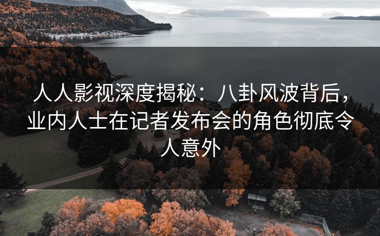 人人影视深度揭秘:八卦风波背后,业内人士在记者发布会的角色彻底令人意外