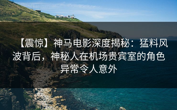 【震惊】神马电影深度揭秘:猛料风波背后,神秘人在机场贵宾室的角色异常令人意外
