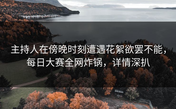 主持人在傍晚时刻遭遇花絮欲罢不能，每日大赛全网炸锅，详情深扒